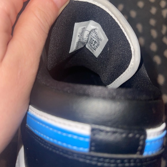 Women’s Air Jordan 1 Low Black/ University Blue-White Size 10 - Picture 5 of 16